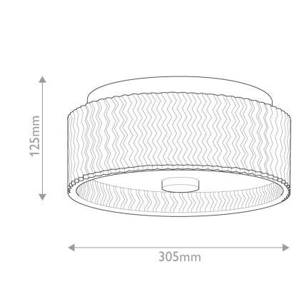 Hinkley Kattovalo ELLE 2xE27/60W/230V halkaisija 30,5 cm kiiltävä kromi