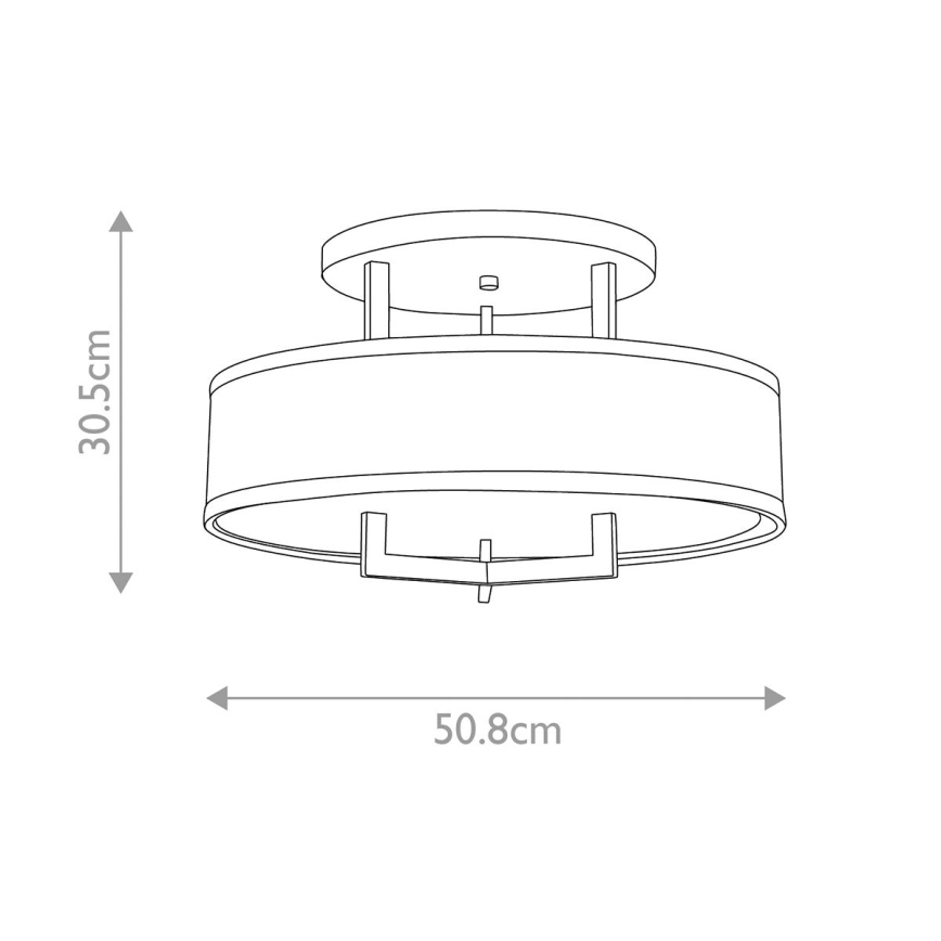 Hinkley - Kattovalaisin HAMPTON 3xE27/60W/230V Ø 50,8 cm kullanvärinen