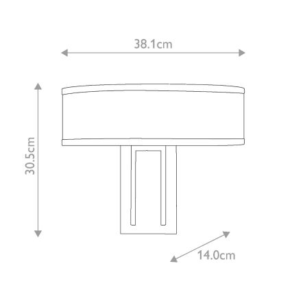 Hinkley - Seinävalaisin HAMPTON 2xE14/40W/230V kullanvärinen