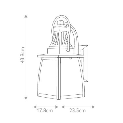 Hinkley - Ulkoseinävalaisin MONTAUK 2xE14/60W/230V IP44