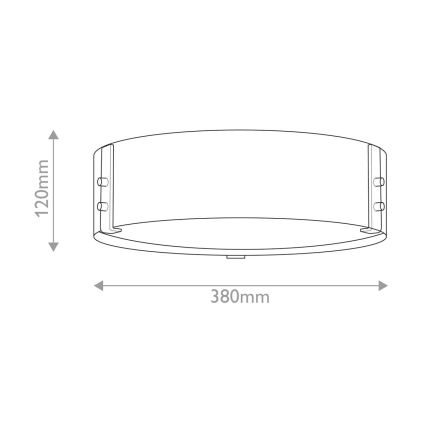 Hinkley - Kattovalo SAWYER 3xE14/40W/230V halkaisija 38 cm punapuu/ruskea
