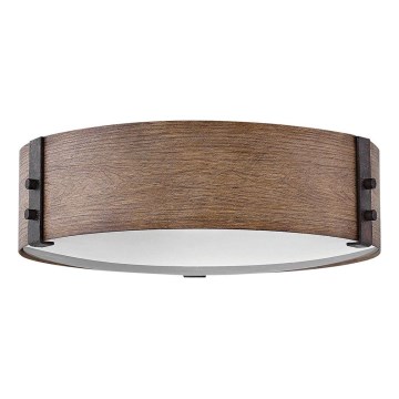 Hinkley - Kattovalo SAWYER 3xE14/40W/230V halkaisija 38 cm punapuu/ruskea