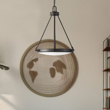 Hinkley - Ketjulla roikkuva kattokruunu COLLIER 4xE14/40W/230V, halkaisija 54,3 cm, musta