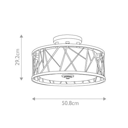 Hinkley - Kiinteä kattokruunu NEST 3xE27/75W/230V kultainen