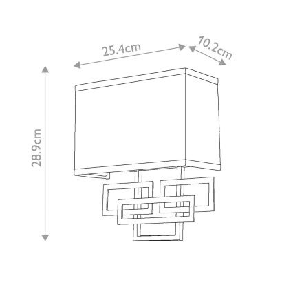 Hinkley - Seinävalaisin LANZA 2xE14/60W/230V messinki