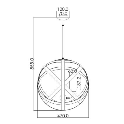 Hinkley - Ulkokattokruunu CARSON 3xE14/40W/230V IP44