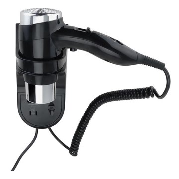 Hiustenkuivain pidikkeellä 11x24 cm hopea/musta