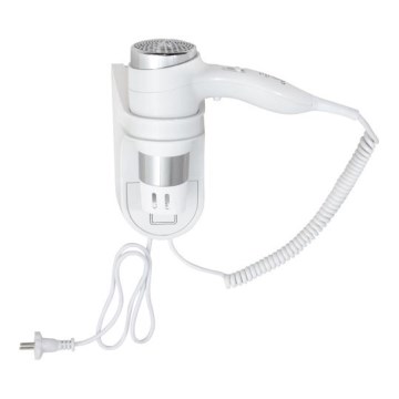 Hiustenkuivain pidikkeellä 11x24 cm valkoinen