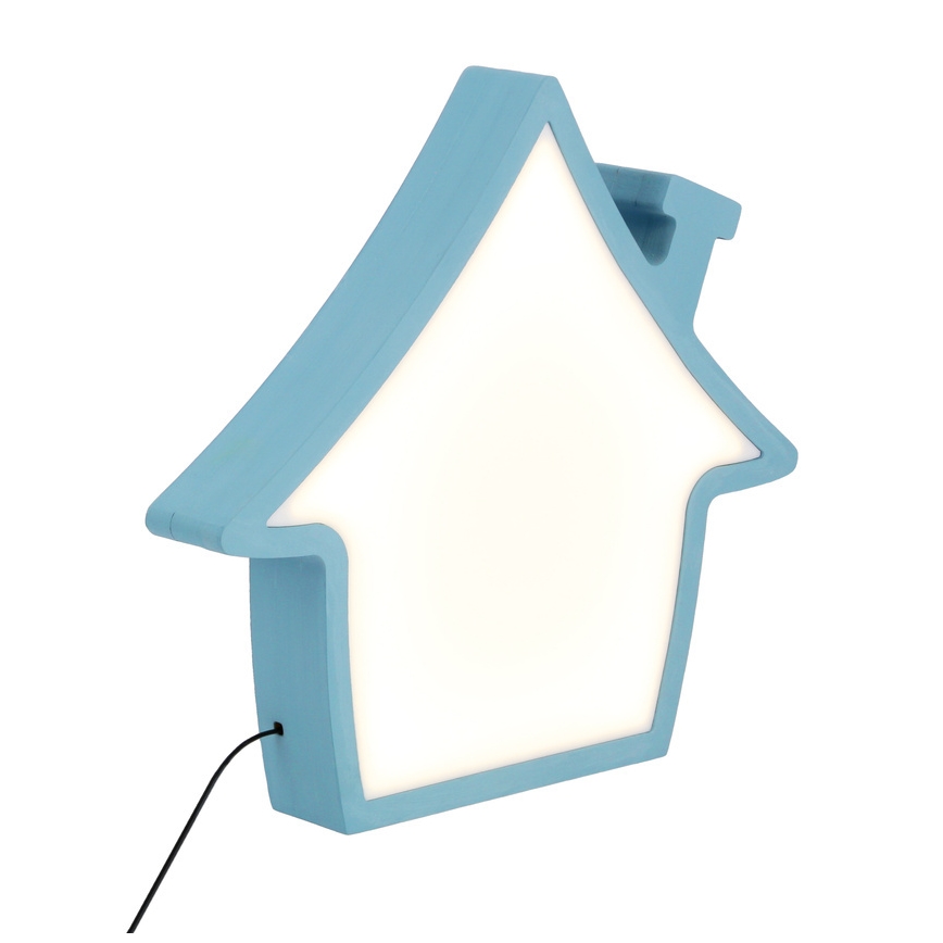 HOUSE LED/10W/230V sininen lasten pöytälamppu