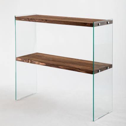 Hyllypala VENEDIK 80x90 cm mänty/läpinäkyvä