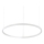 Ideal Lux - Himmennettävä LED-kattokruunu johdossa ORACLE SLIM LED/39W/230V 3000K halkaisija 70 cm valkoinen