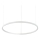 Ideal Lux - Himmennettävä LED-kattokruunu johdossa ORACLE SLIM LED/40W/230V 4000K halkaisija 70 cm CRI 90 valkoinen
