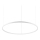 Ideal Lux - Himmennettävä LED-kattokruunu johdossa ORACLE SLIM LED/42W/230V 4000K halkaisija 90 cm CRI 90 valkoinen