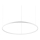 Ideal Lux - Himmennettävä LED-kattokruunu johdossa ORACLE SLIM LED/43W/230V 3000K halkaisija 90 cm valkoinen
