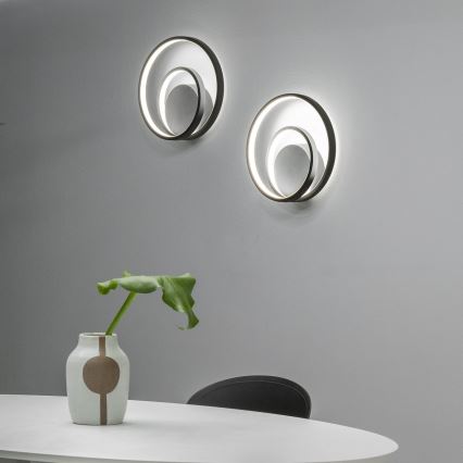 Ideal Lux - Himmennettävä LED-seinävalaisin OZ LED/28W/230V CRI 90 musta
