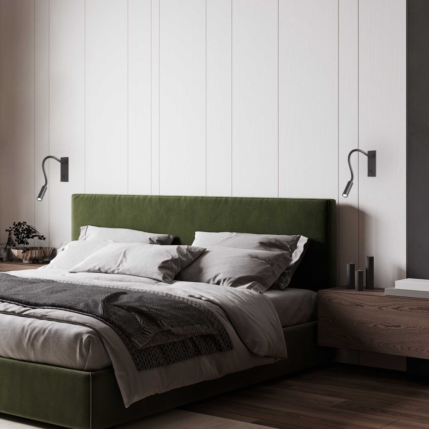 Ideal Lux - LED Joustava pöytävalaisin IO LED/3W/230V CRI 90 musta
