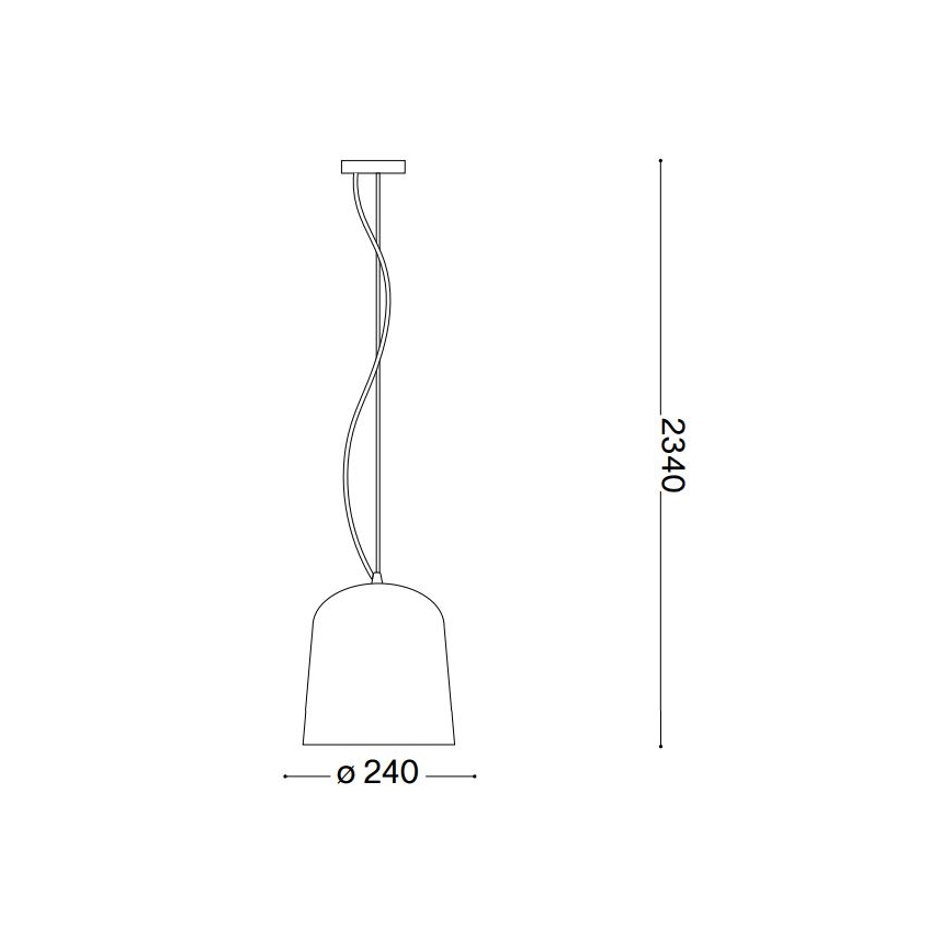 Ideal Lux - Kattokruunu johdossa BISTRO 1xE27/60W/230V halkaisija 24 cm savuinen