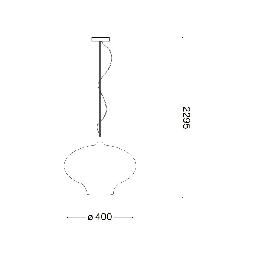 Ideal Lux - Kattokruunu johdossa BISTRO 1xE27/60W/230V halkaisija 40 cm läpinäkyvä