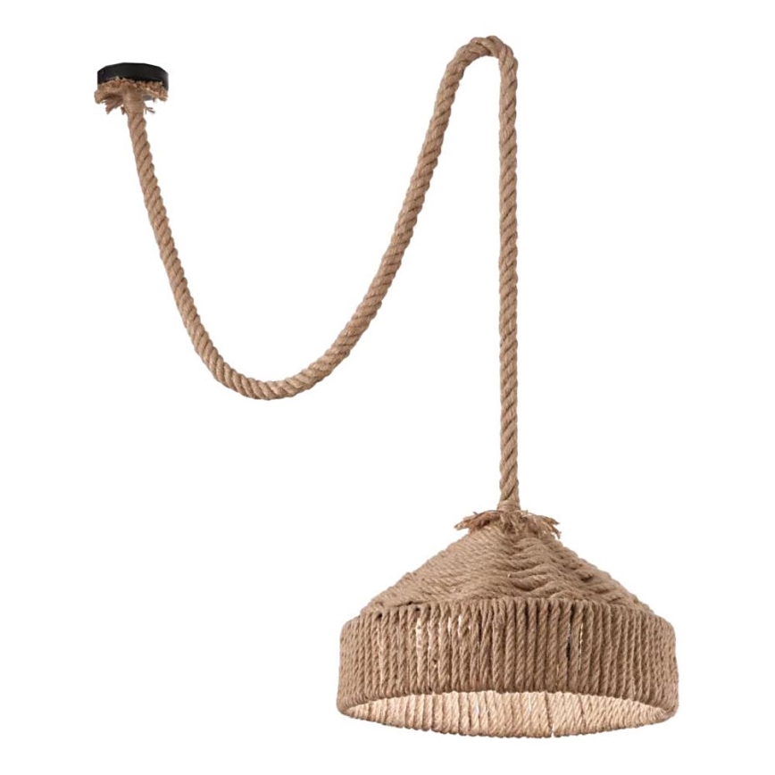 Ideal Lux - Kattokruunu johdossa CANAPA 1xE27/15W/230V halkaisija 41 cm ruskea