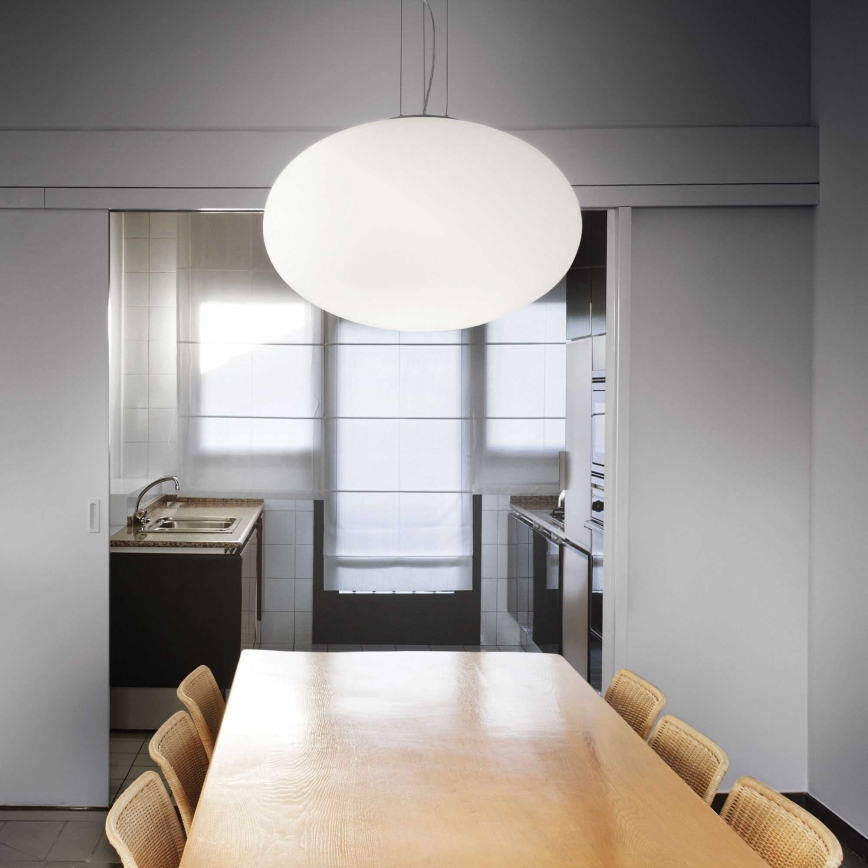 Ideal Lux - Kattokruunu johdossa CANDY 1xE27/42W/230V halkaisija 40 cm valkoinen