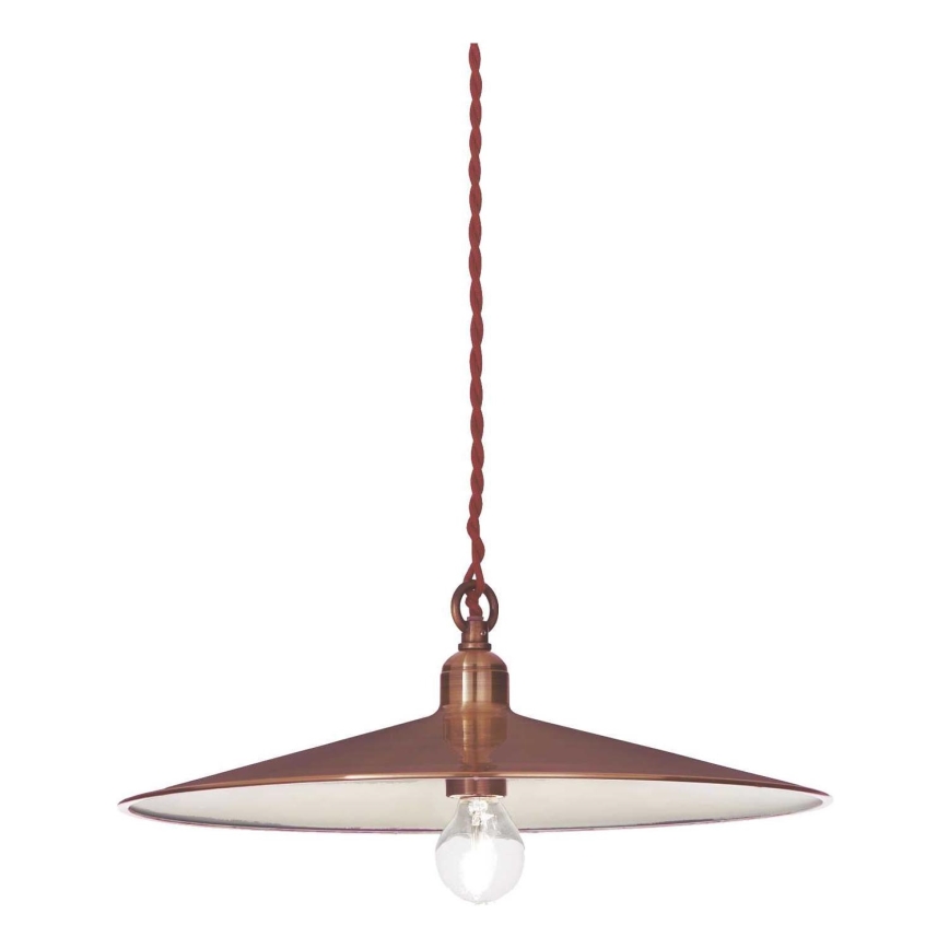 Ideal Lux - Kattokruunu johdossa CANTINA 1xE27/42W/230V halkaisija 35 cm kupari