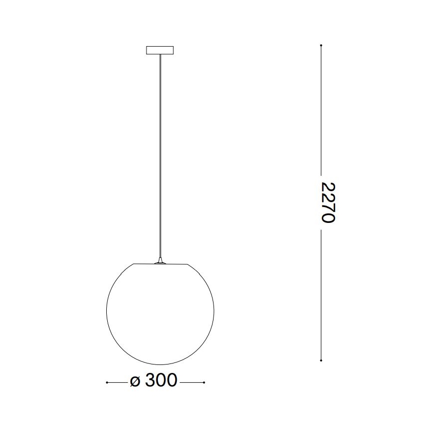 Ideal Lux - Kattokruunu johdossa CARTA 1xE27/25W/230V halkaisija 30 cm valkoinen