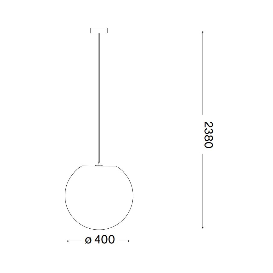 Ideal Lux - Kattokruunu johdossa CARTA 1xE27/25W/230V halkaisija 40 cm valkoinen