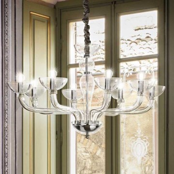 Ideal Lux – Kattokruunu johdossa CASANOVA 8×E14/40W/230V