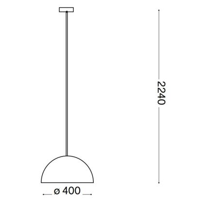 Ideal Lux - Kattokruunu johdossa FOLK 1xE27/60W/230V halkaisija 40 cm ruskea