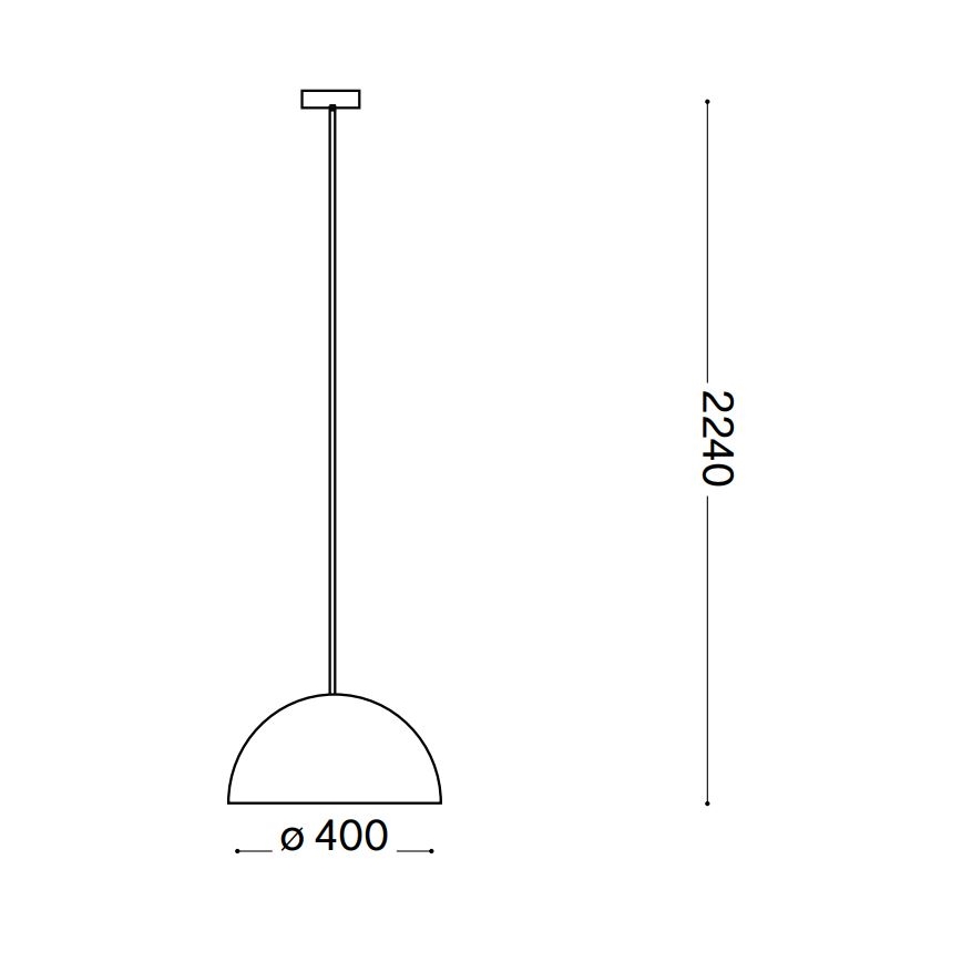 Ideal Lux - Kattokruunu johdossa FOLK 1xE27/60W/230V halkaisija 40 cm ruskea