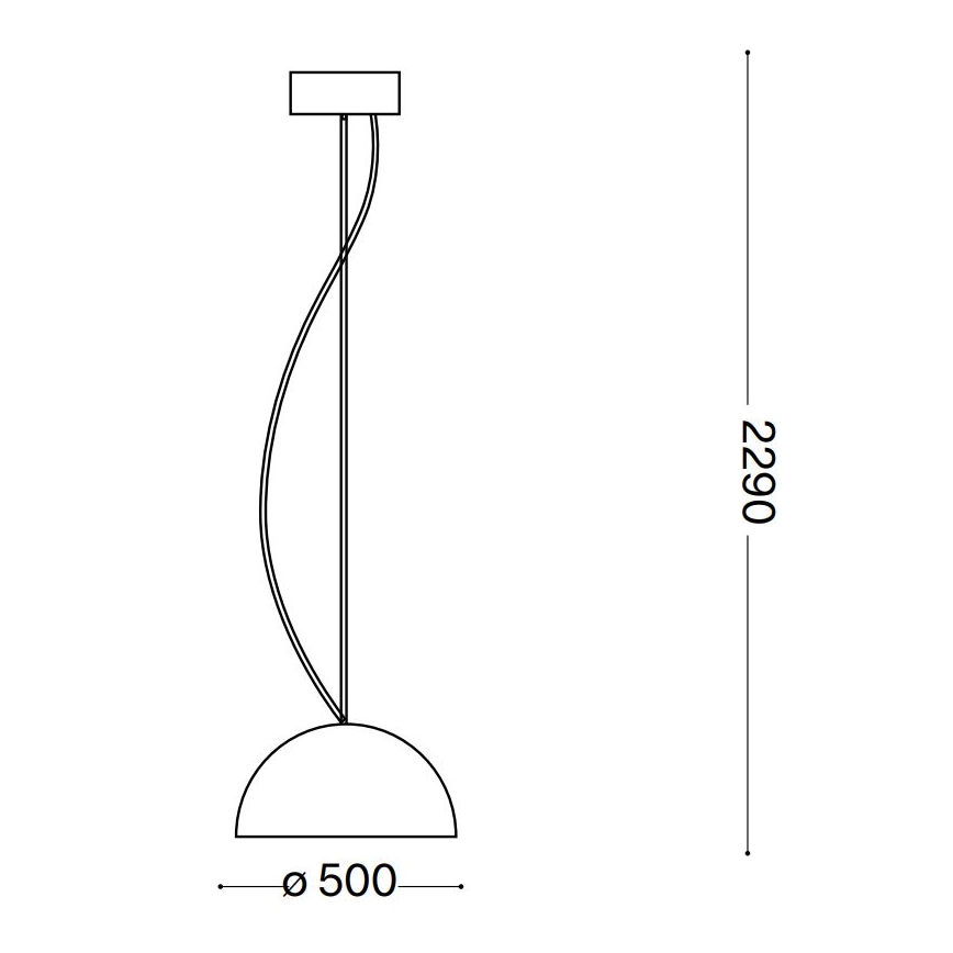Ideal Lux - Kattokruunu johdossa FOLK 1xE27/60W/230V halkaisija 50 cm ruskea