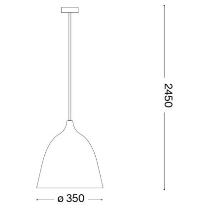 Ideal Lux - Kattokruunu johdossa HAUNT 1xE27/60W/230V halkaisija 35 cm beige