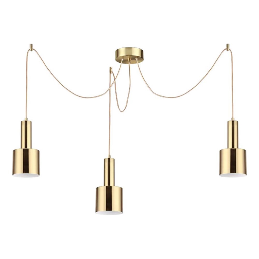 Ideal Lux - Kattokruunu johdossa HOLLY 3xE27/60W/230V hämähäkki messinki
