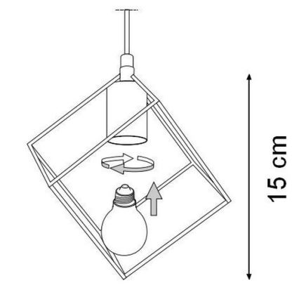 Ideal Lux - Kattokruunu johdossa ICE 5xE27/60W/230V halkaisija 50 cm valkoinen