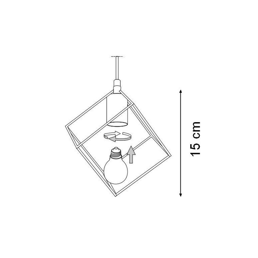 Ideal Lux - Kattokruunu johdossa ICE 5xE27/60W/230V halkaisija 50 cm valkoinen