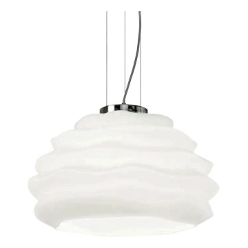 Ideal Lux - Kattokruunu johdossa KARMA 1xE27/60W/230V halkaisija 39 cm valkoinen