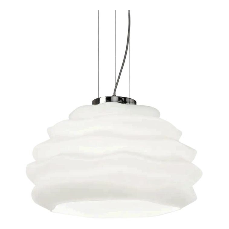Ideal Lux - Kattokruunu johdossa KARMA 1xE27/60W/230V halkaisija 39 cm valkoinen