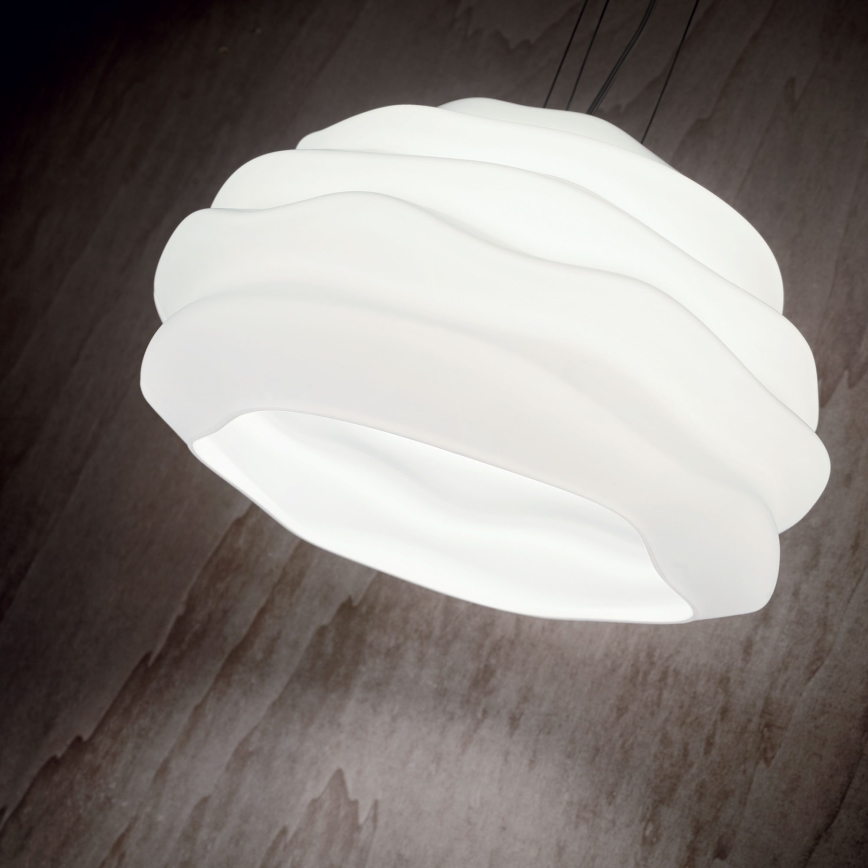 Ideal Lux - Kattokruunu johdossa KARMA 1xE27/60W/230V halkaisija 39 cm valkoinen