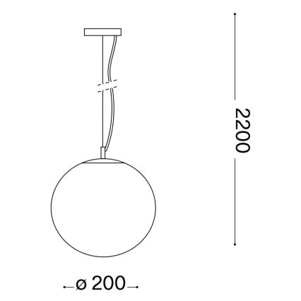 Ideal Lux - Kattokruunu johdossa MAPA 1xE27/42W/230V halkaisija 20 cm harmaa/savuinen