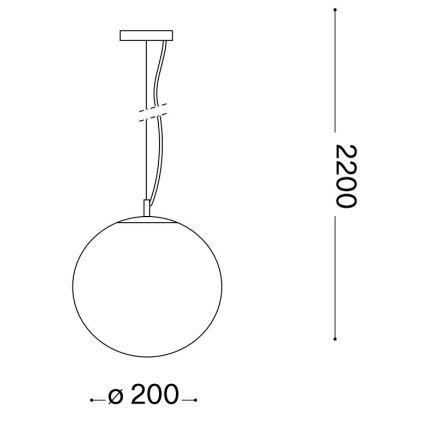 Ideal Lux - Kattokruunu johdossa MAPA 1xE27/42W/230V halkaisija 20 cm kulta/savuinen
