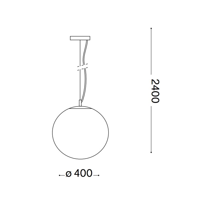 Ideal Lux - Kattokruunu johdossa MAPA 1xE27/42W/230V halkaisija 40 cm harmaa/savuinen
