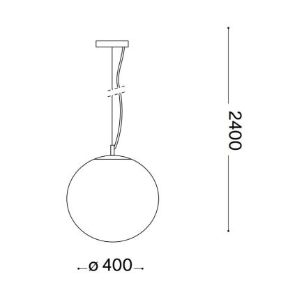 Ideal Lux - Kattokruunu johdossa MAPA 1xE27/42W/230V halkaisija 40 cm kulta/savuinen