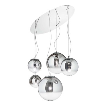 Ideal Lux - Kattokruunu johdossa MAPA FADE 5xE27/60W/230V kiiltävä kromi