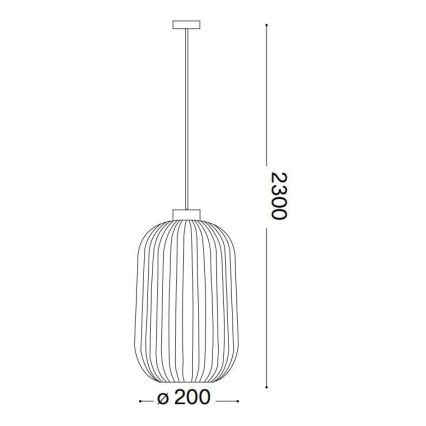 Ideal Lux - Kattokruunu johdossa MINT 1xE27/60W/230V halkaisija 20 cm vihreä