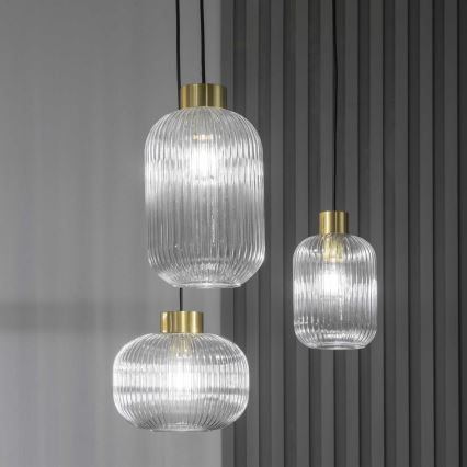 Ideal Lux - Kattokruunu johdossa MINT 1xE27/60W/230V halkaisija 24 cm läpinäkyvä