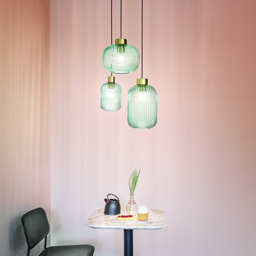 Ideal Lux - Kattokruunu johdossa MINT 1xE27/60W/230V halkaisija 24 cm vihreä