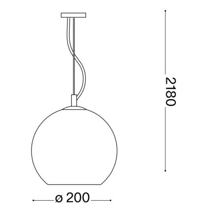 Ideal Lux - Kattokruunu johdossa NEMO 1xE27/42W/230V halkaisija 20 cm beige