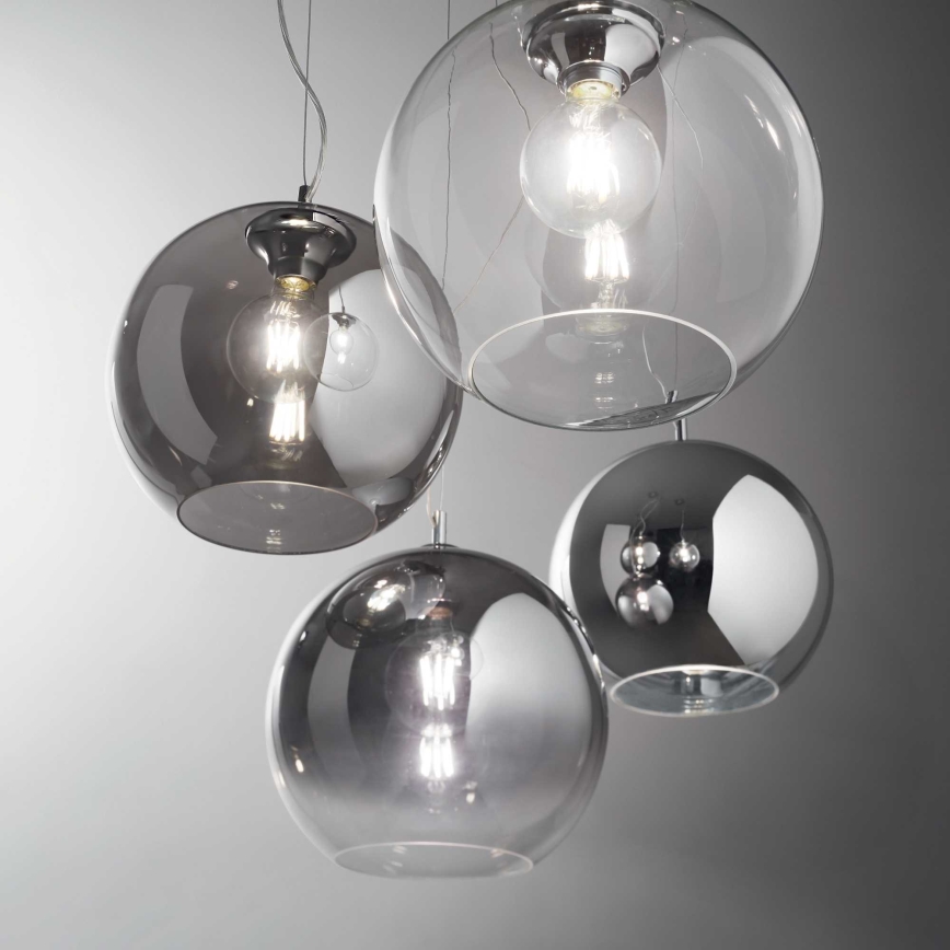 Ideal Lux - Kattokruunu johdossa NEMO 1xE27/42W/230V halkaisija 30 cm savuinen