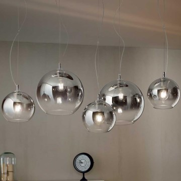 Ideal Lux - Kattokruunu johdossa NEMO PLUS 5xE27/42W/230V savuinen
