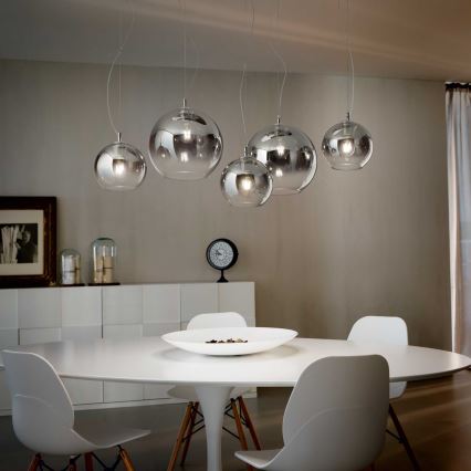 Ideal Lux - Kattokruunu johdossa NEMO PLUS 5xE27/42W/230V savuinen